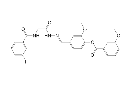 4-[(E)-({[(3-fluorobenzoyl)amino]acetyl}hydrazono)methyl]-2-methoxyphenyl 3-methoxybenzoate