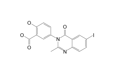 2-HYDROXY-5-(6-IODO-2-METHYL-4-OXO-3,4-DIHYDRO-3-QUINAZOLINYL)-BENZOIC-ACID