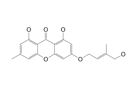 1,8-DIHYDROXY-3-(E-3-HYDROXY-METHYL-BUT-2-ENYLOXY)-6-METHYL-XANTHONE