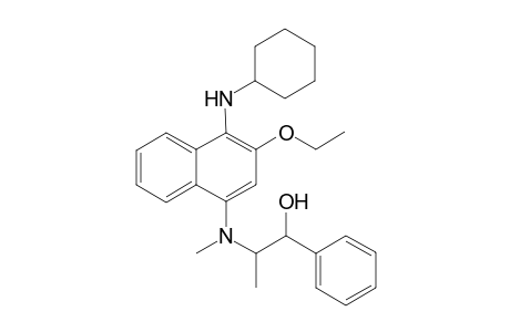 1-Cyclohexylamino-2-ethoxy-4-[ 2'-hydroxy-1'-methyl-2'-phenylethyl) methylamino ] naphthalene