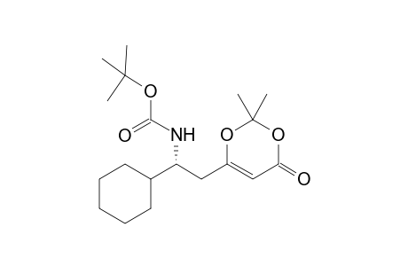 tert-Butyl (R)-(1-cyclohexyl-2-(2,2-dimethyl-4-oxo-4H-1,3-dioxin-6-yl)ethyl)carbamate