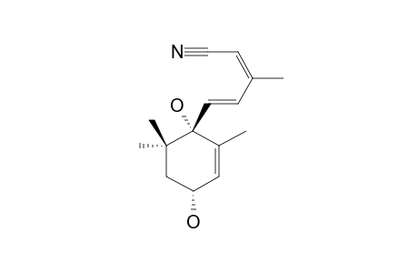 (+)-(1'S,4'R)-5-(1',4'-DIHYDROXY-2',6',6'-TRIMETHYLCYCLOHEX-2'-ENYL)-3-METHYLPENTA-2,4-DIENENITRILE