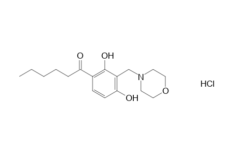 2',4'-dihydroxy-3'-(morpholinomethyl)hexanophenone, hydrochloride