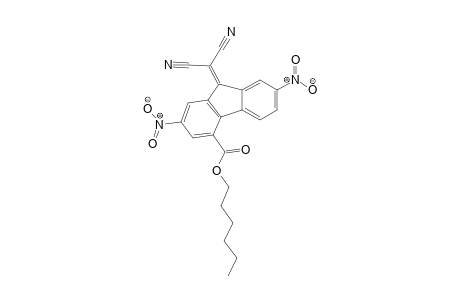 9H-fluorene-4-carboxylic acid, 9-(dicyanomethylene)-2,7-dinitro-, hexyl ester