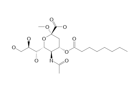 2-ALPHA-O-METHYL-4-O-CAPRILOYL-5-N-ACETYL-NEURAMINIC-ACID