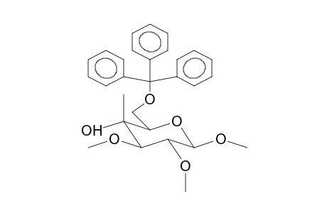 .BETA.-D-GLUCOPYRANOSIDE, METHYL 4-C-METHYL-2,3-DI-O-METHYL-6-O-(TRI