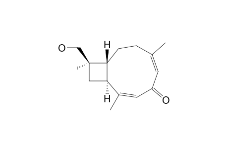 HUMIFUSANE-A;(1R,9S,11R)-6-CARBONYL-5(Z),7(Z)-DIONE-12-HYDROXYL-CARYOPHLLANE