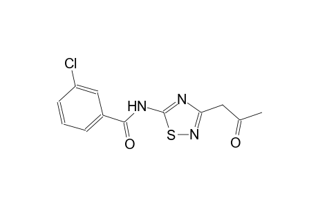 3-chloro-N-[3-(2-oxopropyl)-1,2,4-thiadiazol-5-yl]benzamide