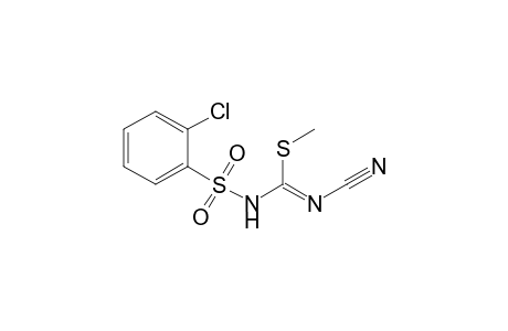 3-(2-Chlorophenyl)sulfonyl-1-cyano-2-methyl-isothiourea