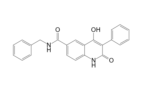 6-Quinolinecarboxamide, 1,2-dihydro-4-hydroxy-2-oxo-3-phenyl-N-(phenylmethyl)-