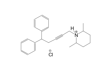 1-(5,5-diphenyl-2-pentynyl)-2,6-dimethylpiperidinium chloride