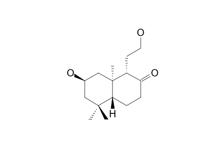 2-BETA,12-DIHYDROXY-13,14,15,16,17-PENTANOR-ENT-LABDANE-8-ONE