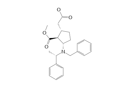 METHYL-(1S,2S,5S,ALPHA-S)-2-N-BENZYL-N-ALPHA-METHYLBENZYLAMINO-5-CARBOXYMETHYL-CYCLOPENTANE-1-CARBOXYLATE