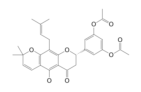 3',5'-DIACETOXY-5-HYDROXY-8-GAMMA,GAMMA-DIMETHYLALLYL-6'',6''-DIMETHYL-PYRANO-(3''.2'':6.7)-FLAVANONE