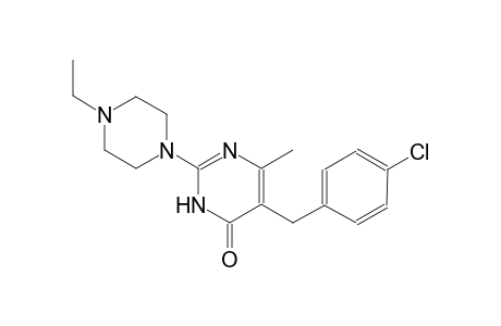 5-(4-chlorobenzyl)-2-(4-ethyl-1-piperazinyl)-6-methyl-4(3H)-pyrimidinone