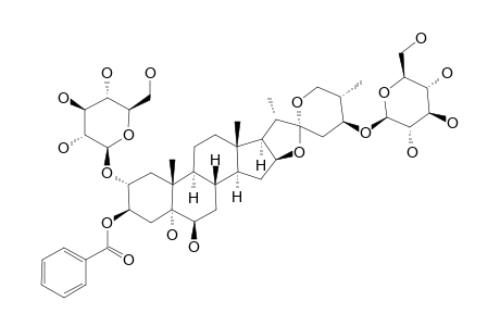 (24S,25S)-3-O-BENZOYL-5-ALPHA-SPIROSTANE-2-ALPHA,3-BETA,5,6-BETA,24-PENTOL-2,24-DI-O-BETA-D-GLUCOPYRANOSIDE