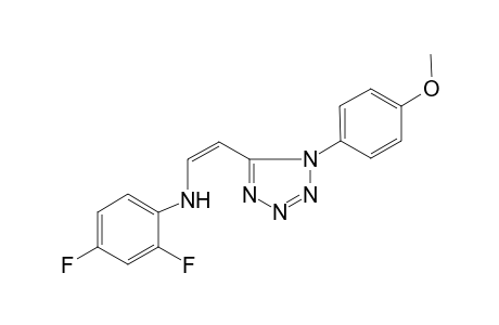 N-(2,4-Difluorophenyl)-N-((Z)-2-[1-(4-methoxyphenyl)-1H-tetraazol-5-yl]ethenyl)amine