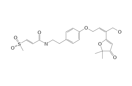 TRICHANTHIN-B;(E)-3-(METHYLSULFONYL)-PROPENOIC-ACID-(Z)-4-[4-HYDROXY-3-(4-OXO-2-OXOLEN-2-YL)-2-BUTENYLOXY]-PHENETHYLAMIDE