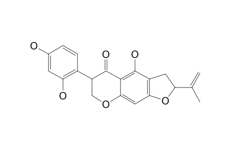 4'',5''-DIHYDRO-5,2',4'-TRIHYDROXY-5''-ISOPROPENYLFURANO-(2'',3'':7,6)-ISOFLAVANONE;UNCINANONE-B