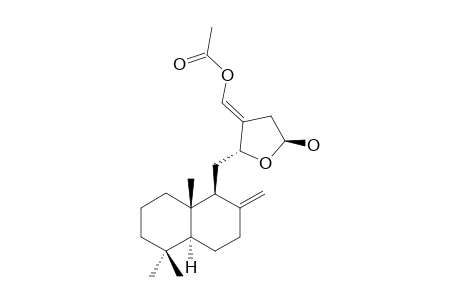 16-ACETOXY-12R,15-EPOXY-15-BETA-HYDROXY-LABDA-8(17),13(16)-DIENE