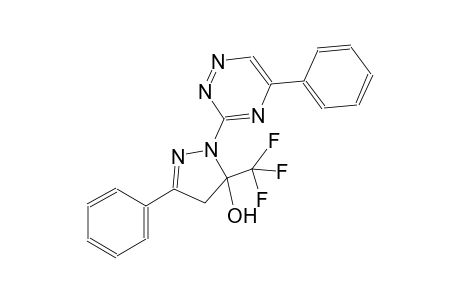 3-phenyl-1-(5-phenyl-1,2,4-triazin-3-yl)-5-(trifluoromethyl)-4,5-dihydro-1H-pyrazol-5-ol