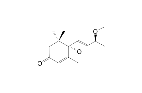 SONNERSTIGMANE-B;[6S,(7E),9S]-6-HYDROXY-9-METHOXYMEGASTOIGMANE-4,7-DIENE-3-ONE