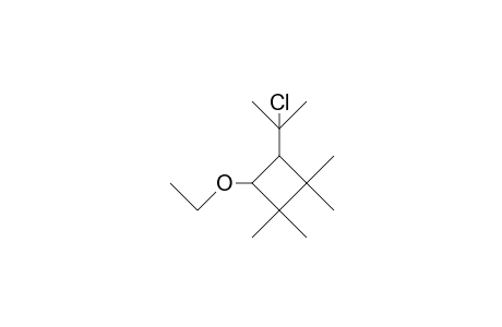 trans(?)-3-(1-Chloro-1-methyl-ethyl)-4-ethoxy-1,1,2,2-tetramethyl-cyclobutane