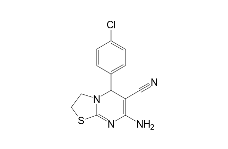 5-(p-Chlorophenyl)-7-aminothiazolidino[3,2-a]pyrimidine-6-carbonitrile