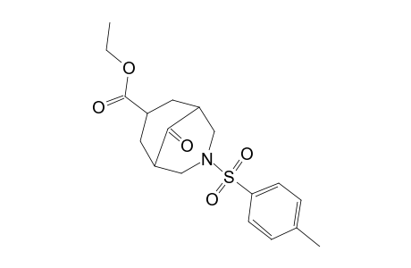 9-oxo-3-(p-tolylsulfonyl)-3-azabicyclo[3.3.1]nonane-7-carboxylic acid, ethyl ester