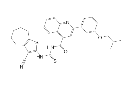 N-(3-cyano-5,6,7,8-tetrahydro-4H-cyclohepta[b]thien-2-yl)-N'-{[2-(3-isobutoxyphenyl)-4-quinolinyl]carbonyl}thiourea