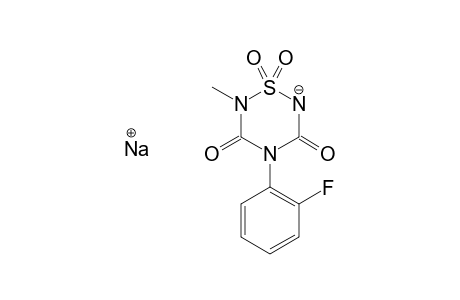 2H-1,2,4,6-Thiatriazine-3,5(4H,6H)-dione, 4-(2-fluorophenyl)-2-methyl-, 1,1-dioxide, sodium salt