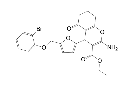 ethyl 2-amino-4-{5-[(2-bromophenoxy)methyl]-2-furyl}-5-oxo-5,6,7,8-tetrahydro-4H-chromene-3-carboxylate