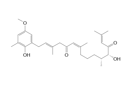 (5R,6R,10Z,14E)-16-(5-methoxy-3-methyl-2-oxidanyl-phenyl)-2,6,10,14-tetramethyl-5-oxidanyl-hexadeca-2,10,14-triene-4,12-dione