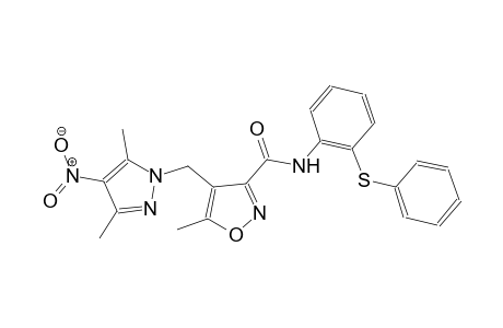 4-[(3,5-dimethyl-4-nitro-1H-pyrazol-1-yl)methyl]-5-methyl-N-[2-(phenylsulfanyl)phenyl]-3-isoxazolecarboxamide