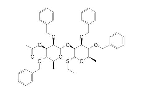 ETHYL-2-O-(3'-O-ACETYL-2',4'-DI-O-BENZYL-ALPHA-D-RHAMNOPYRANOSYL)-3,4-DI-O-BENZYL-1-THIO-ALPHA-D-RHAMNOPYRANOSIDE