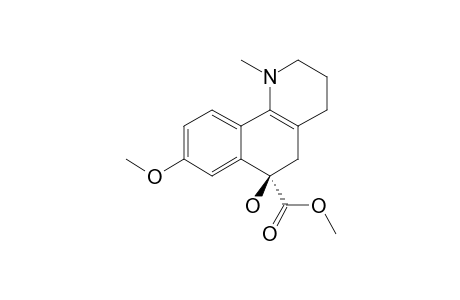 6-HYDROXY-8-METHOXY-1-METHYL-1,2,3,4,5,6-HEXAHYDROBENZO-[H]-QUINOLINE-6-CARBOXYLIC-ACID-METHYLESTER