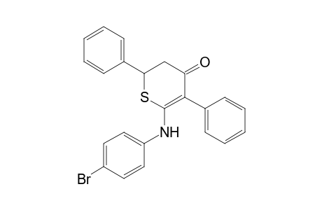 6-(4-bromoanilino)-2,5-diphenyl-2,3-dihydrothiopyran-4-one