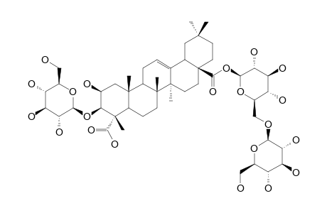 AGERATOSIDE-B1;3-O-BETA-D-GLUCOPYRANOSYL-2-BETA,3-BETA-DIHYDROXYOLEAN-12-ENE-23,28-DIOIC-ACID-28-O-BETA-D-GLUCOPYRANOSYL-(1->6)-O-BETA-D-GLUCOPYRAN