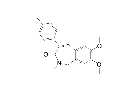 7,8-DIMETHOXY-2-METHYL-4-(4'-METHYLPHENYL)-1,2-DIHYDRO-3H-2-BENZAZEPIN-3-ONE