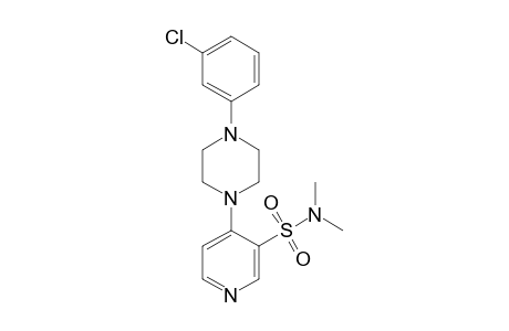 4-[4-(m-chlorophenyl)-1-piperazinyl]-N,N-dimethyl-3-pyridinesulfonamide