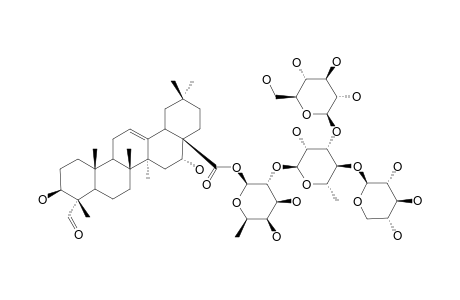 28-O-[GLUCOPYRANOSYL-(1->3)-[XYLOPYRANOSYL-(1->4)]-RHAMNOPYRANOSYL-(1->2)-FUCOPYRANOSYL]-QUILLAIC-ACID