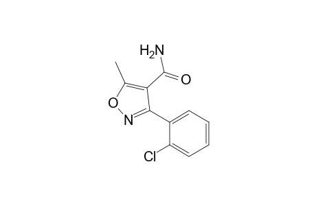 3-(o-chlorophenyl)-5-methyl-4-isoxazolecarboxamide