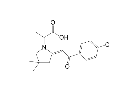 2-[(2E)-2-[2-(4-chlorophenyl)-2-keto-ethylidene]-4,4-dimethyl-pyrrolidino]propionic acid