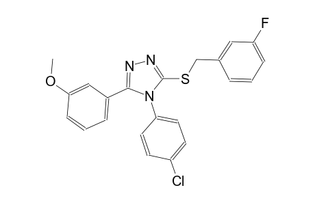 4-(4-chlorophenyl)-3-[(3-fluorobenzyl)sulfanyl]-5-(3-methoxyphenyl)-4H-1,2,4-triazole