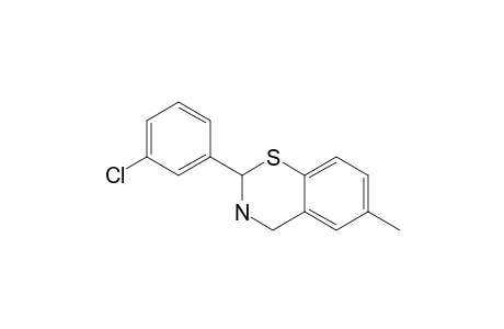 2-(3-CHLOROPHENYL)-6-METHYL-2,3-DIHYDRO-4H-1,3-BENZO-THIAZINE