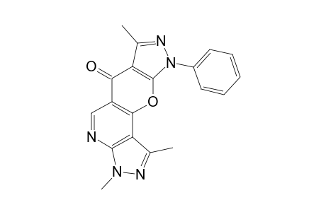 1,3,7-TRIMETHYL-9-PHENYL-3H-PYRAZOLO-[3,4-B]-PYRAZOLO-[4',3':5,6]-PYRANO-[2,3-D]-PYRIDIN-6(9H)-ONE