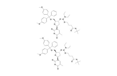 5'-O-(4,4'-DIMETHOXYTRITYL)-3'-O-(N,N-DIETHYLAMINO)-[3-(N-TERT.-BUTYLCARBOXAMIDO)-1-PROPYLOXY]-PHOSPHINYL-2'-DEOXYTHYMIDINE