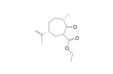 Ethyl (4RS,7SR)-7-methyl-2-oxo-4-(prop-1-en-2-yl)cycloheptane-1-carboxylate