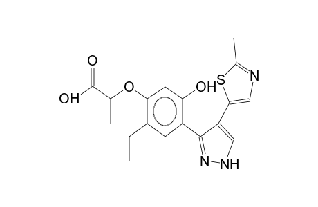 3-[2-hydroxy-4-(1-carboxyethoxy)-5-ethylphenyl]-4-(2-methyl-5-thiazolyl)-1H-pyrazole