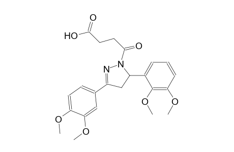 4-[5-(2,3-dimethoxyphenyl)-3-(3,4-dimethoxyphenyl)-4,5-dihydro-1H-pyrazol-1-yl]-4-oxobutanoic acid